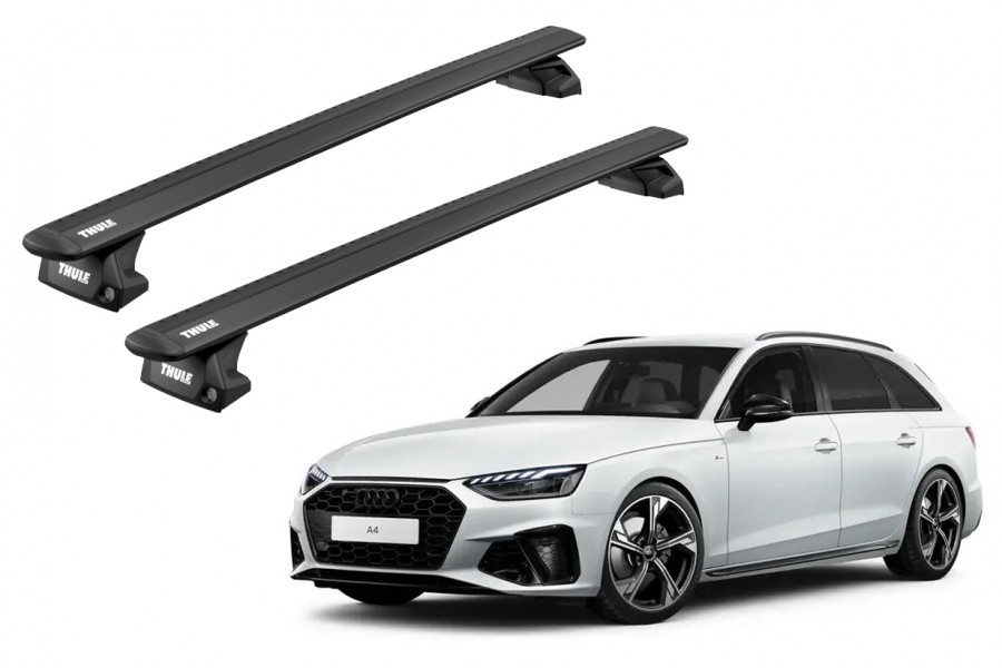 Barras THULE EVO WingBar para autos AUDI A4 Avant desde 2016 negro