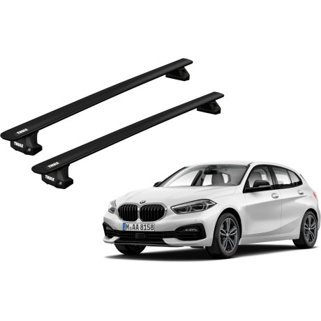 Barras THULE EVO WingBar para autos BMW 1-series 2012 a 2019 negro