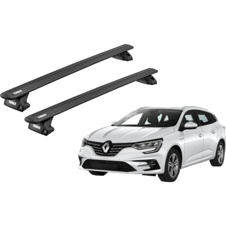 Barras THULE EVO WingBar para autos RENAULT Megane desde 2016 - 2024 negro
