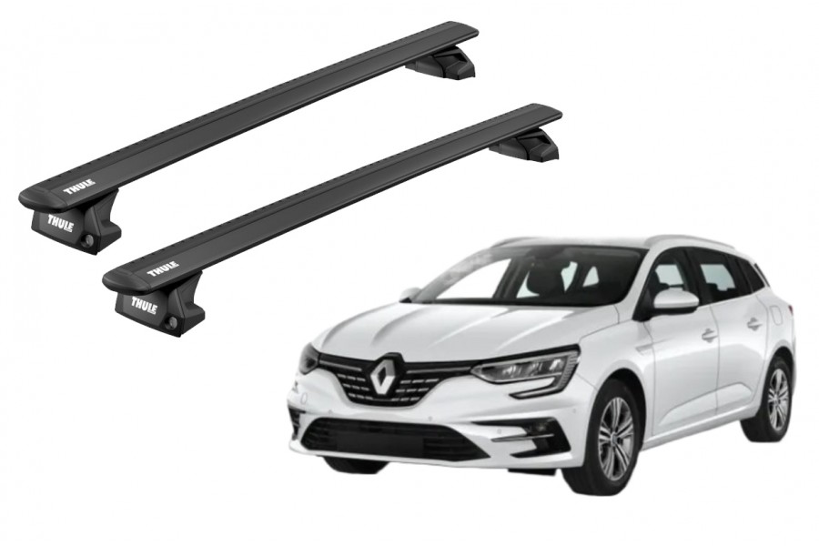 Barras THULE EVO WingBar para autos RENAULT Megane desde 2016 - 2024 negro