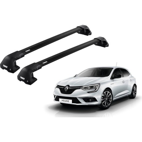 Barras THULE EDGE Flush para autos RENAULT Megane desde 2016 negro