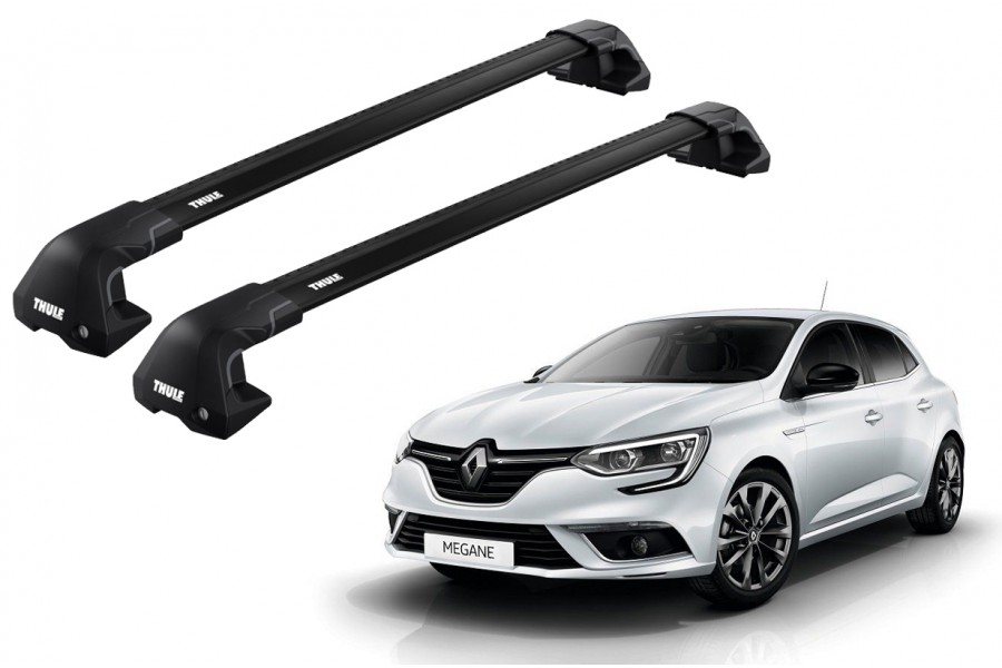 Barras THULE EDGE Flush para autos RENAULT Megane desde 2016 negro