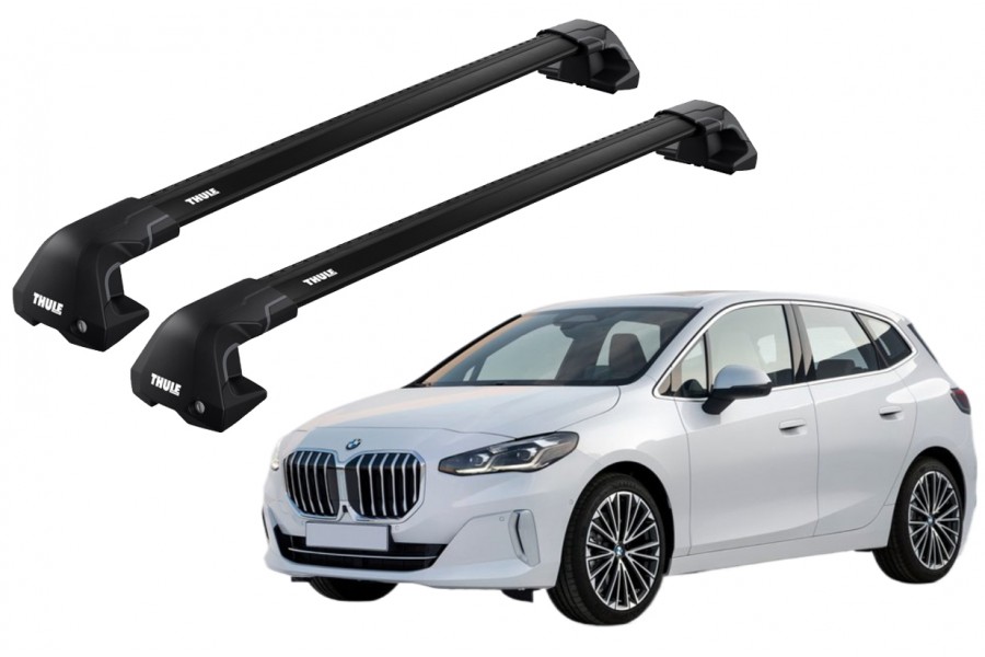 Barras THULE EDGE Flush para autos BMW 2-Series Active Tourer desde 2014 negro