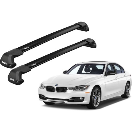 Barras THULE EDGE Flush para autos BMW 3-Series (F30) 2012 a 2018 negro