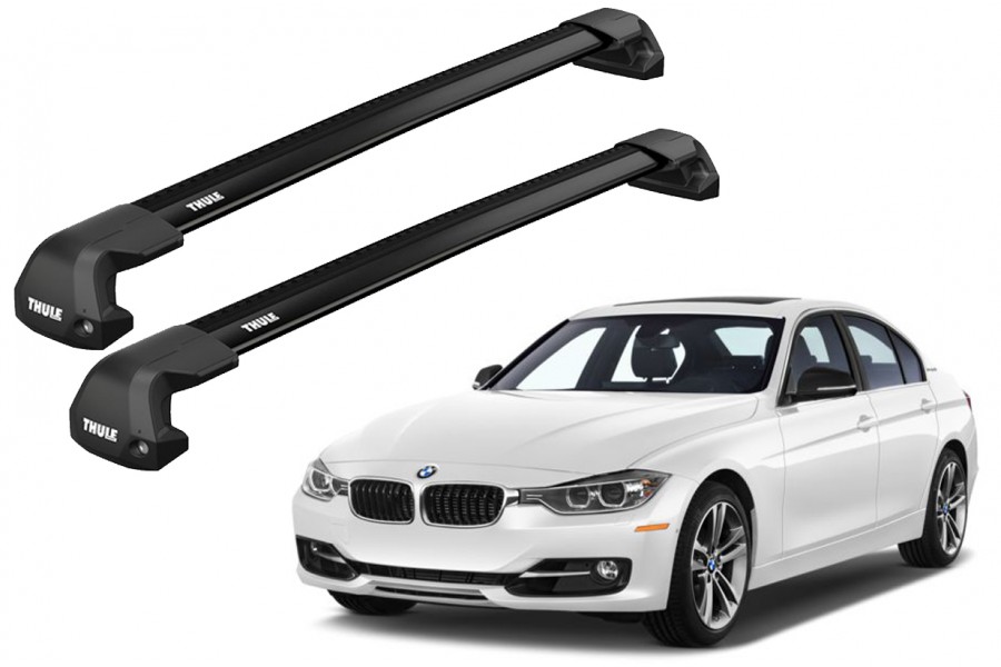 Barras THULE EDGE Flush para autos BMW 3-Series (F30) 2012 a 2018 negro