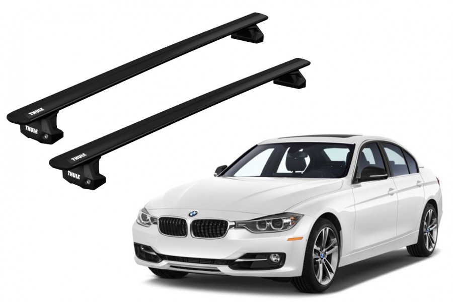 Barras THULE EVO WingBar para autos BMW 3-Series 2012 a 2018 negro