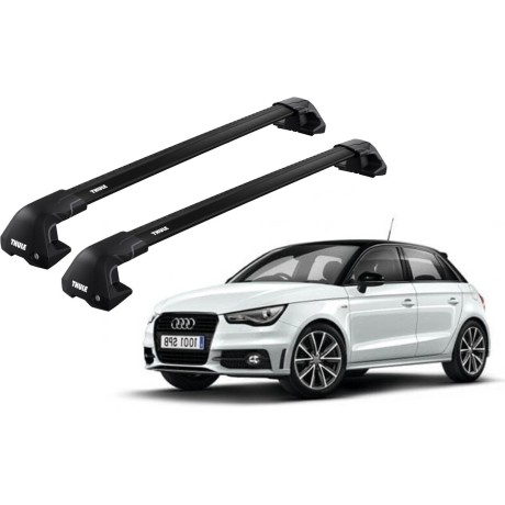 Barras THULE EDGE Flush para autos AUDI A1 2012 a 2018 negro