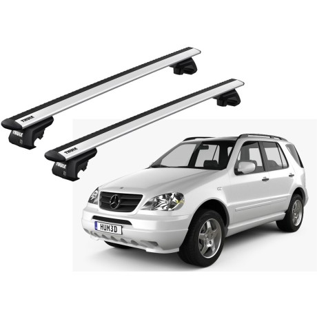 Barras THULE EVO WingBar para autos MERCEDES BENZ M-Class (W163) 2002 a 2005