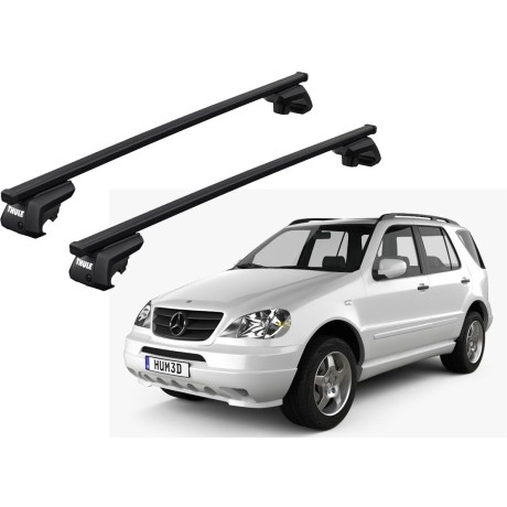 Barras THULE EVO SquareBar para autos MERCEDES BENZ M-Class (W163) 2002 a 2005