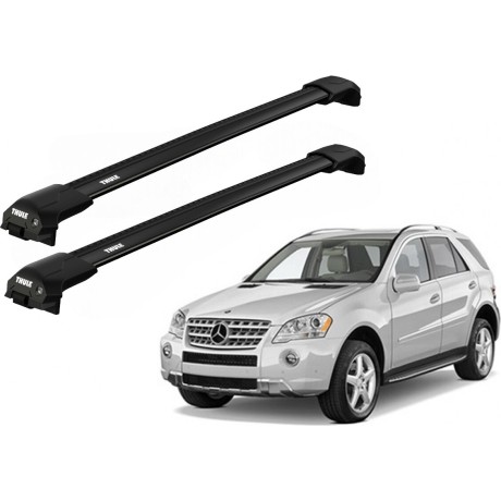 Barras THULE EDGE Flush para autos MERCEDES BENZ M-Class (W164) 2005 a 2011 negro