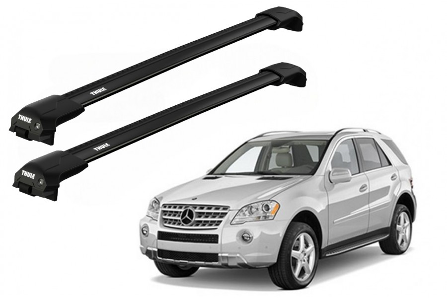 Barras THULE EDGE Flush para autos MERCEDES BENZ M-Class (W164) 2005 a 2011 negro