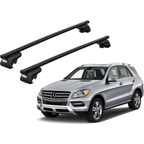 Barras THULE EVO SquareBar para autos MERCEDES BENZ M-Class (W166) 2012 a 2015