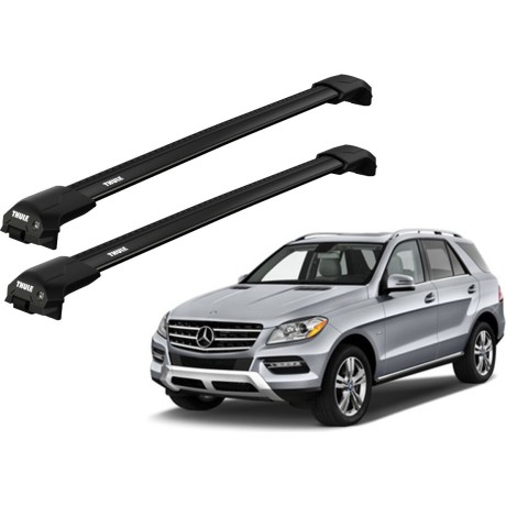 Barras THULE EDGE Flush para autos MERCEDES BENZ M-Class (W166) 2012 a 2015 negro