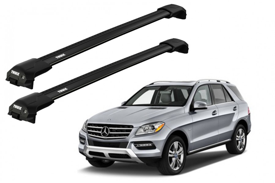 Barras THULE EDGE Flush para autos MERCEDES BENZ M-Class (W166) 2012 a 2015 negro