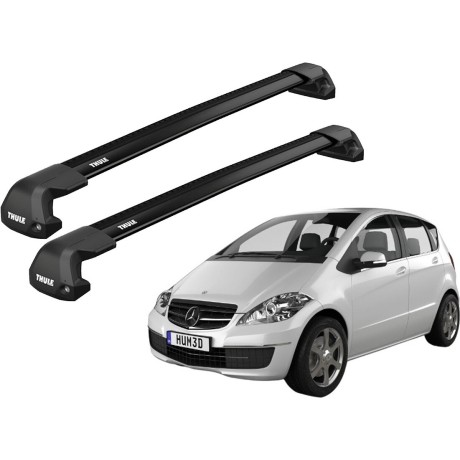 Barras THULE EDGE Flush para autos MERCEDES BENZ A-Class (W169) 2005 a 2011 negro