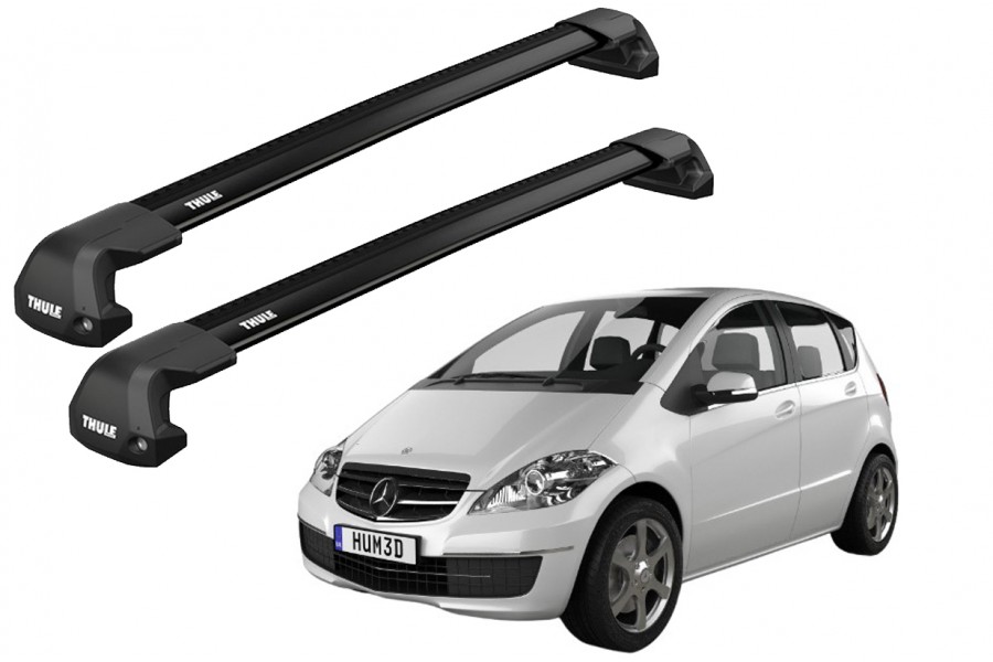 Barras THULE EDGE Flush para autos MERCEDES BENZ A-Class (W169) 2005 a 2011 negro
