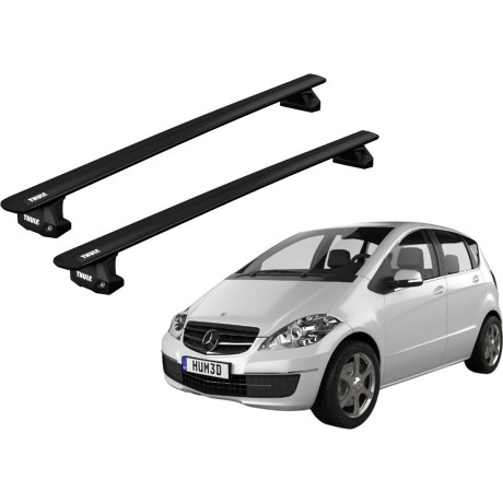 Barras THULE EVO WingBar para autos MERCEDES BENZ A-Class (W169) 2005 a 2011 negro