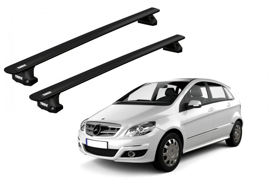 Barras THULE EVO WingBar para autos MERCEDES BENZ B-Class (W245) 2005 a 2011 negro