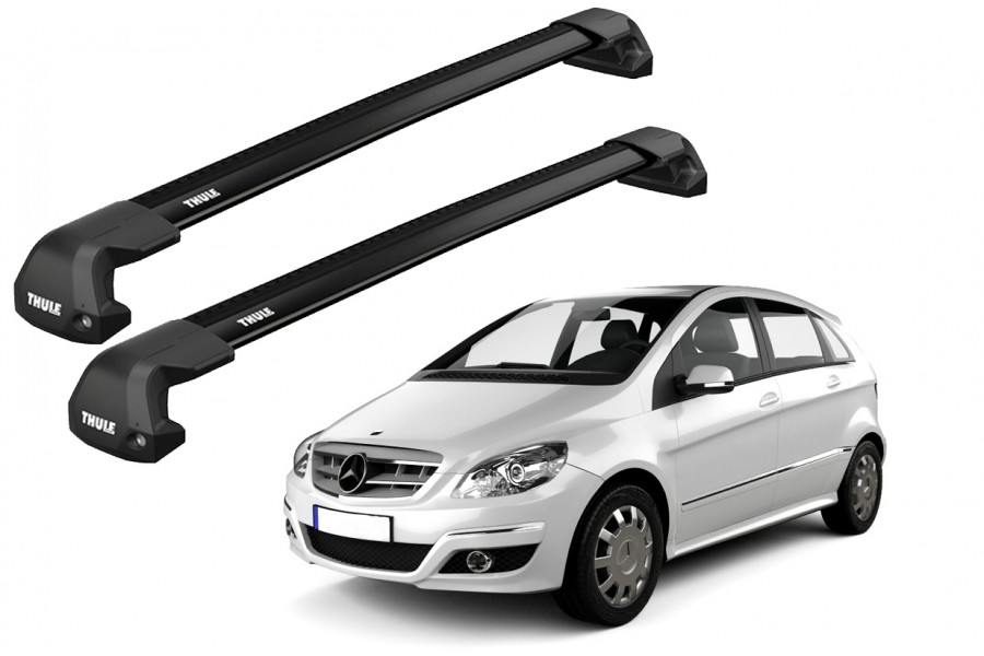 Barras THULE EDGE Flush para autos MERCEDES BENZ B-Class (W245) 2005 a 2011 negro