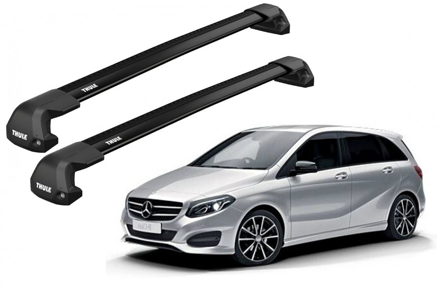Barras THULE EDGE Flush para autos MERCEDES BENZ B-Class (W246) 2011 a 2018 negro