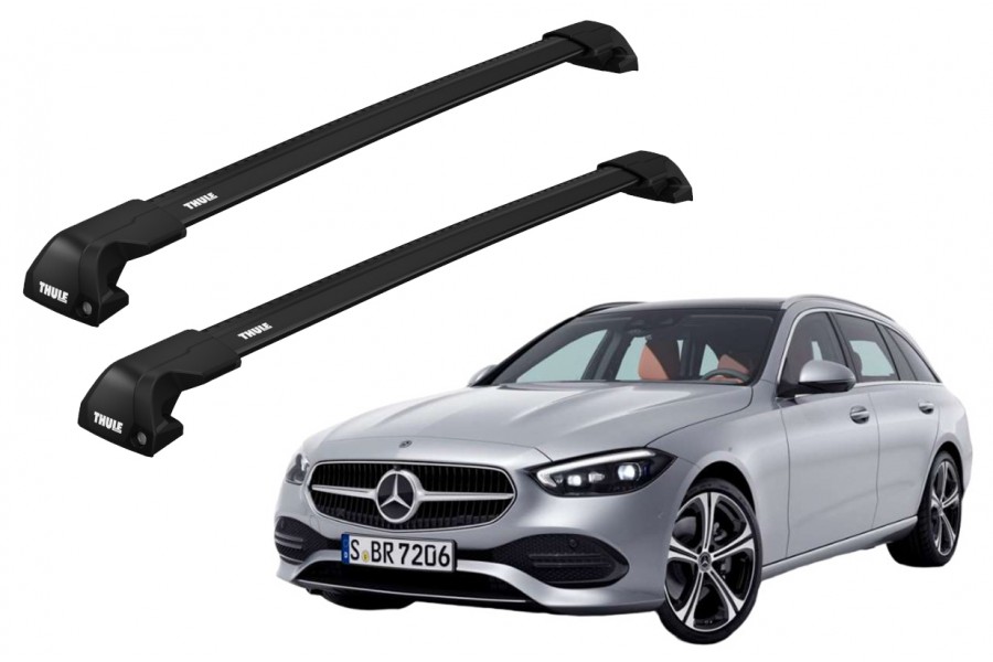 Barras THULE EDGE Flush para autos MERCEDES BENZ C-Class (S206) desde 2021 negro