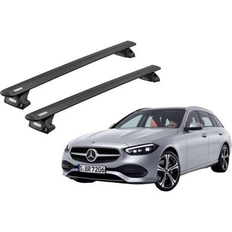 Barras THULE EVO WingBar para autos MERCEDES BENZ C-Class (S206) desde 2021 negro