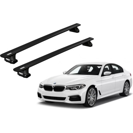 Barras THULE EVO WingBar para autos BMW 5-Series (G30) desde 2017 negro