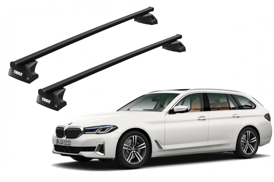 Barras THULE EVO SquareBar para autos BMW 5-Series Touring desde 2017 - 2023