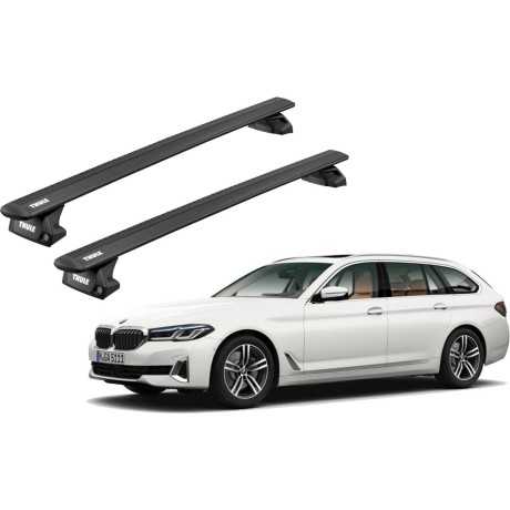 Barras THULE EVO WingBar para autos BMW 5-Series Touring desde 2017 - 2023 negro