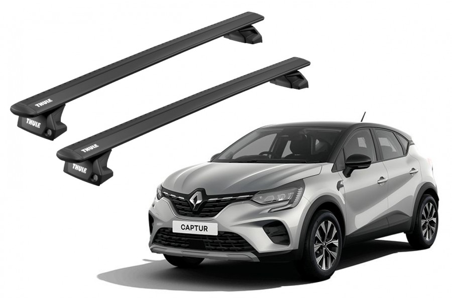 Barras THULE EVO WingBar para autos RENAULT Captur desde 2016 - 2021 negro