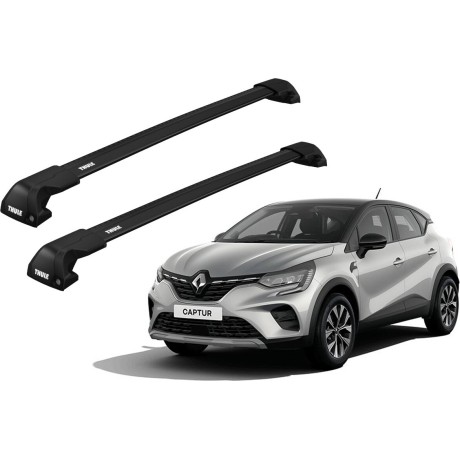 Barras THULE EDGE Flush para autos RENAULT Captur desde 2016 - 2021 negro
