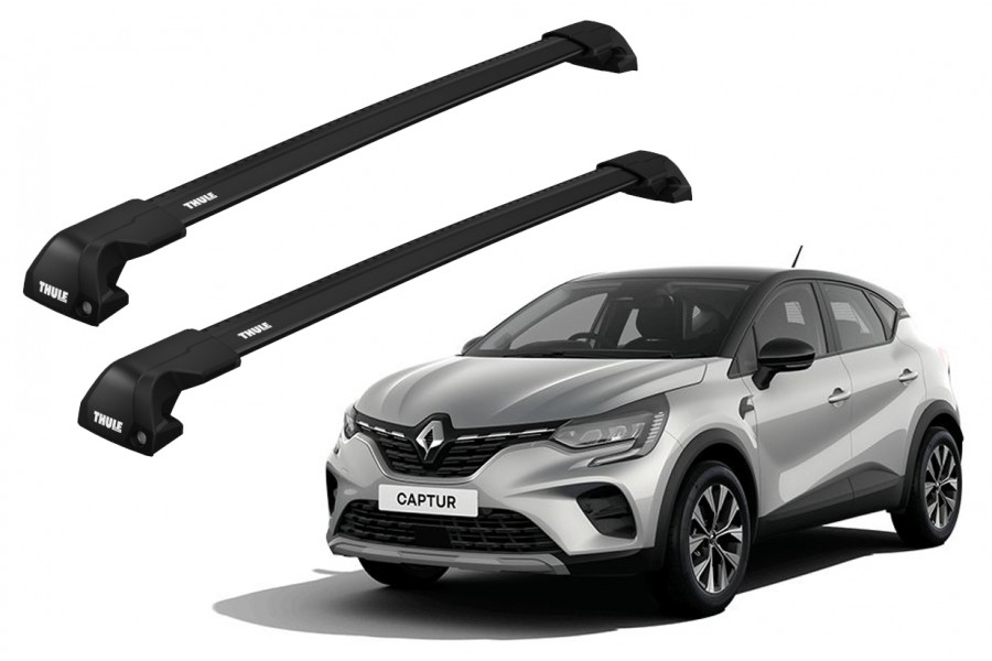 Barras THULE EDGE Flush para autos RENAULT Captur desde 2016 - 2021 negro