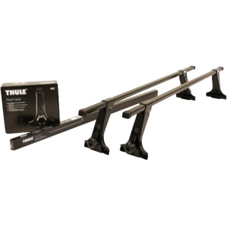 Barras THULE de canaletas para autos TOYOTA Paseo 1991 a 1995 negro