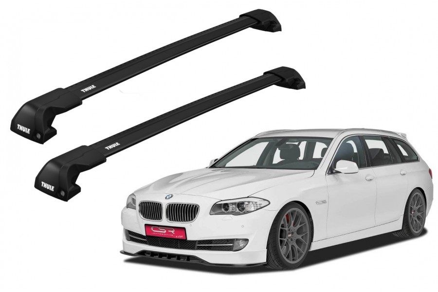 Barras THULE EDGE Flush para autos BMW 5-Series Touring 2010 a 2017 negro