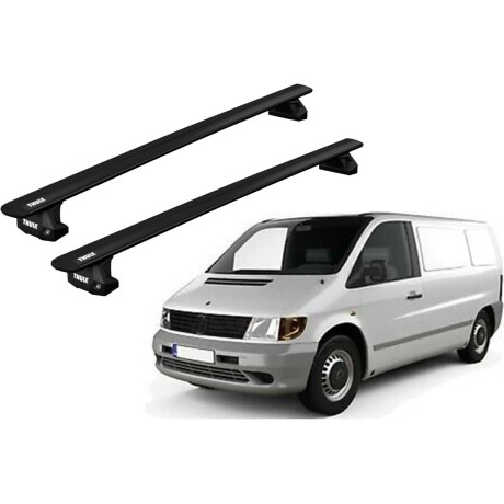 Barras THULE EVO WingBar para Van MERCEDES BENZ Vito desde 1996 - 2003 negro