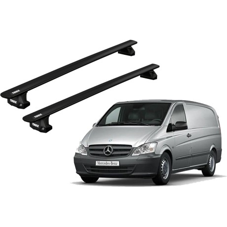 Barras THULE EVO WingBar para Van MERCEDES BENZ Vito 2004 a 2014 negro