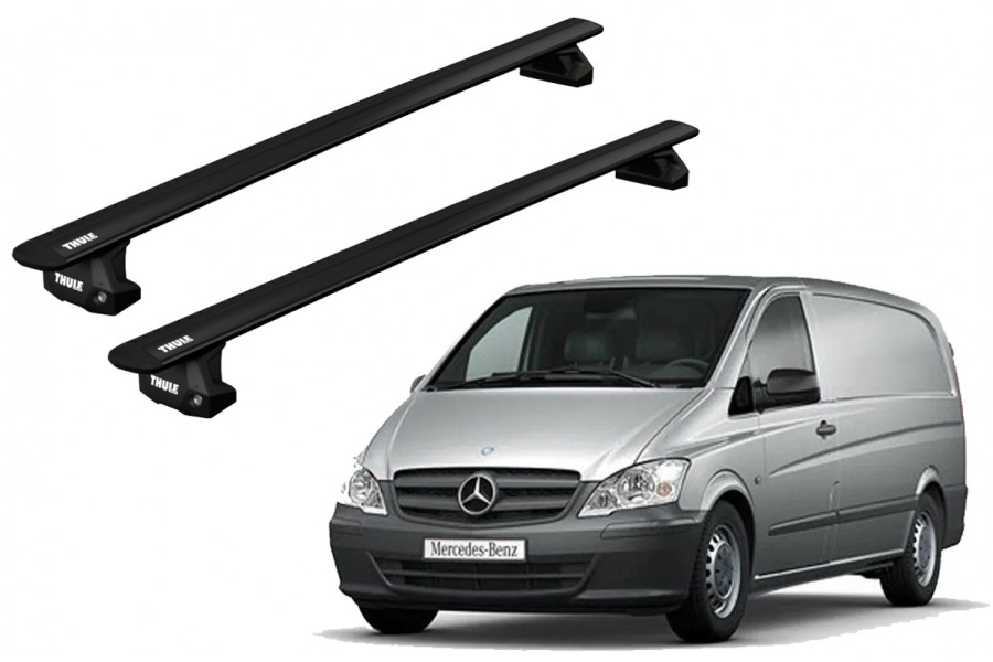 Barras THULE EVO WingBar para Van MERCEDES BENZ Vito 2004 a 2014 negro