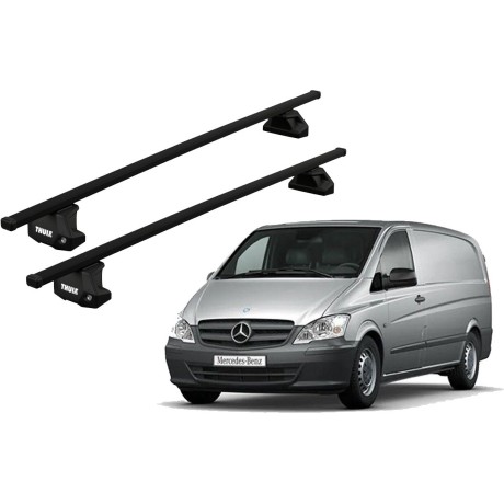 Barras THULE EVO SquareBar para Van MERCEDES BENZ Vito 2004 a 2014