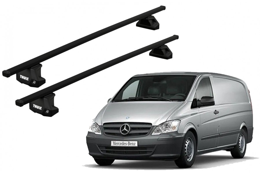 Barras THULE EVO SquareBar para Van MERCEDES BENZ Vito 2004 a 2014
