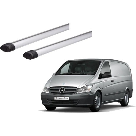 Barras THULE EVO AeroBar para Van MERCEDES BENZ Vito 2004 a 2014 negro