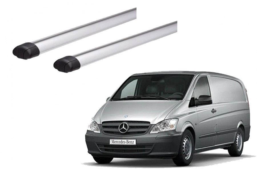 Barras THULE EVO AeroBar para Van MERCEDES BENZ Vito 2004 a 2014 negro
