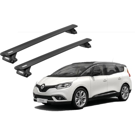 Barras THULE EVO WingBar para autos RENAULT Grand Scenic desde 2017 negro
