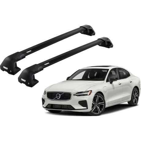 Barras THULE EDGE Flush para autos VOLVO S60 desde 2019 - 2024 negro