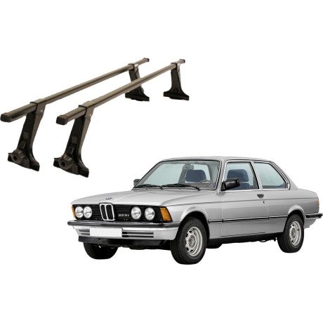 Barras THULE de canaletas para autos BMW 3-Series 1977 a 1982 negro