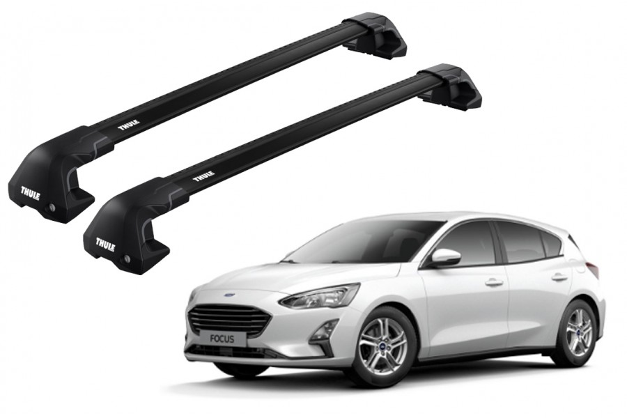 Barras THULE EDGE Flush para autos FORD Focus desde 2019 - 2022 negro