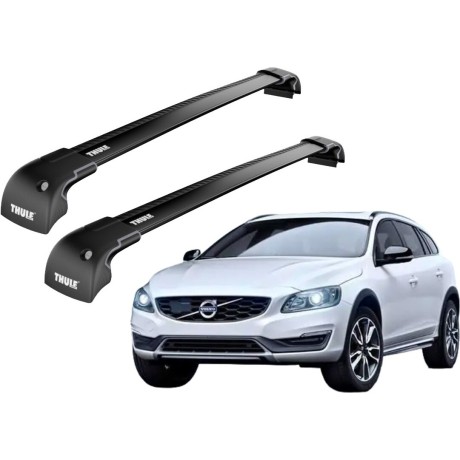 Barras THULE EDGE para autos VOLVO V60 2010 a 2018 negro