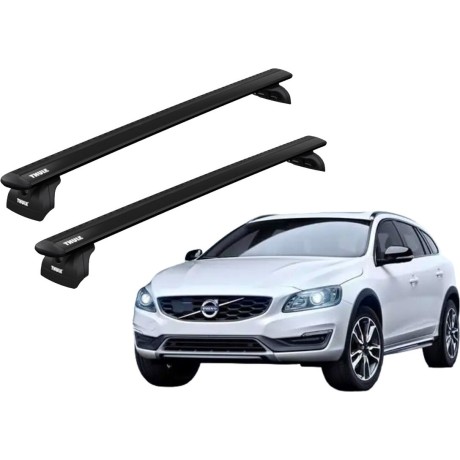 Barras THULE WingBar para autos VOLVO V60 2010 a 2018 negro