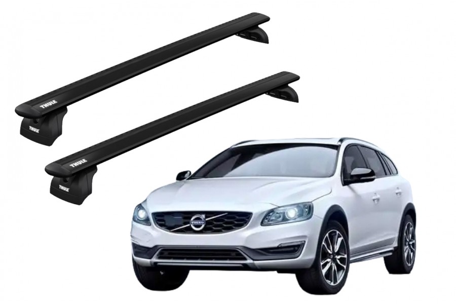 Barras THULE WingBar para autos VOLVO V60 2010 a 2018 negro