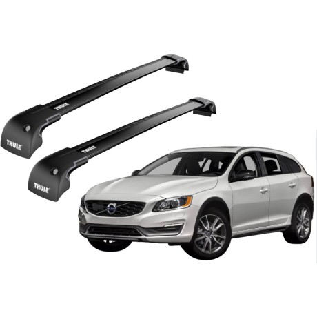 Barras THULE EDGE para autos VOLVO V60 Cross Country 2015 a 2018 negro