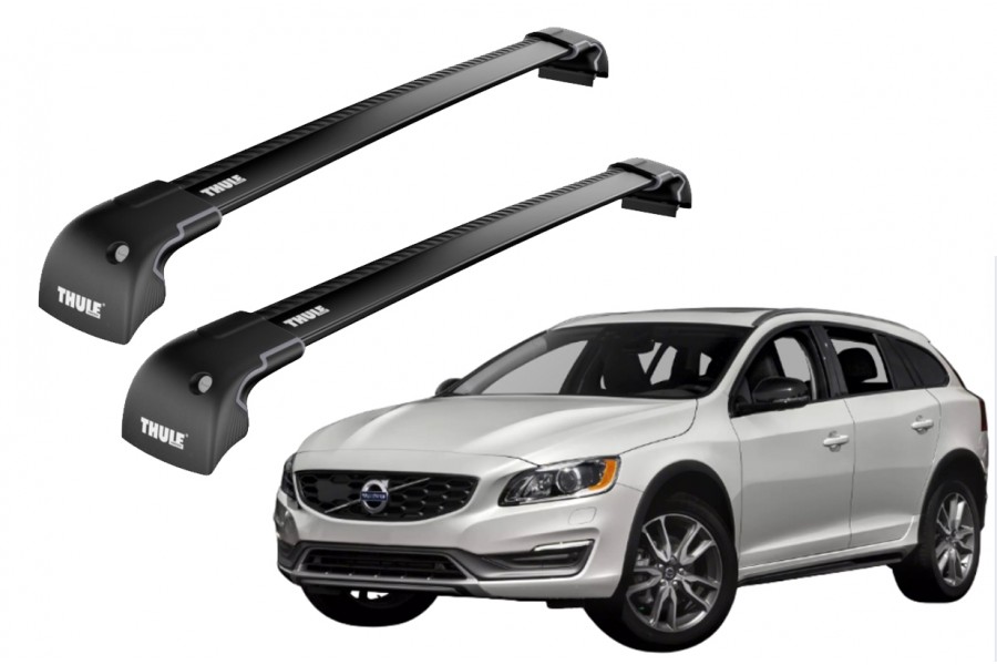 Barras THULE EDGE para autos VOLVO V60 Cross Country 2015 a 2018 negro
